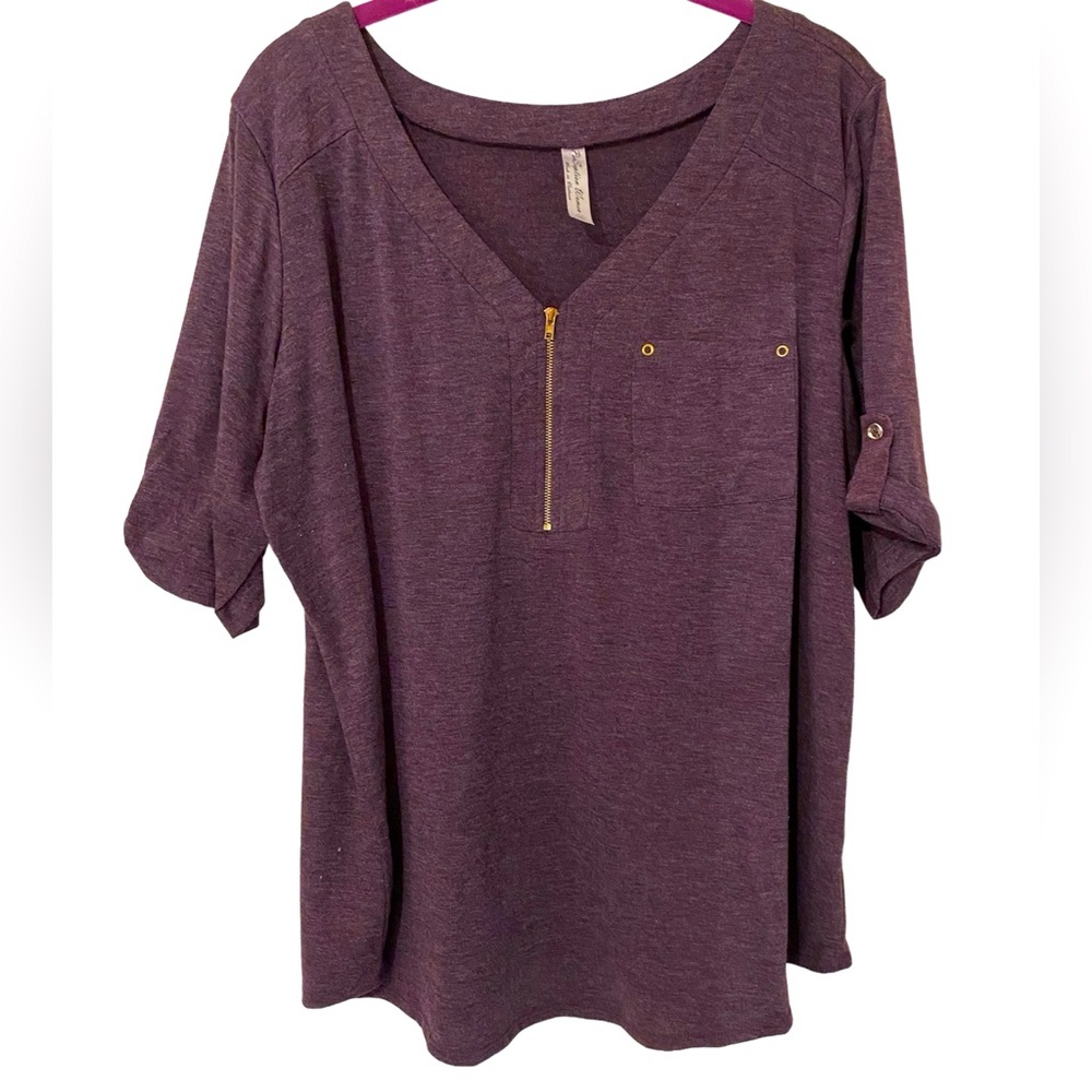1X Short Sleeve Blouse.